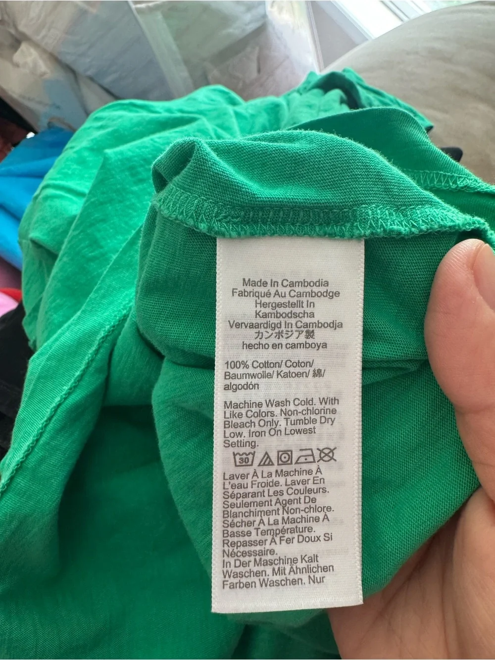 J. Crew Short-sleeve vintage cotton V-neck tee Green Large